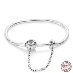 GENERICO - Pulsera de plata joyería dije para regalo - Corazon Forever