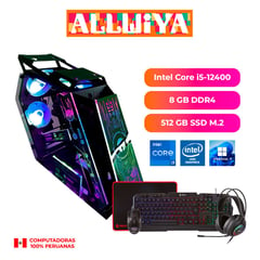 ALLWIYA - PC GAMER INTEL CORE i5-12400, 8GB RAM DDR4, 512 GB SSD M.2, COMBO GAMER