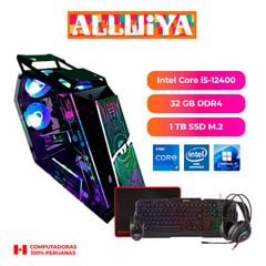 ALLWIYA - PC GAMER INTEL CORE i5-12400, 32GB RAM DDR4, 1 TB SSD M.2, COMBO GAMER