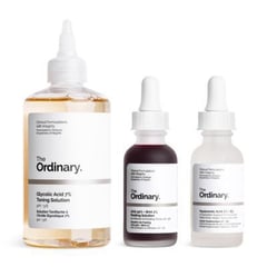 THE ORDINARY - Glycolic Acid 7% +AHA 30% + Hyaluronic Acid 2% tripack Set Exfoliante