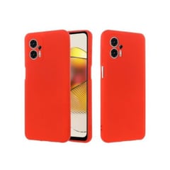 GENERICO - Funda Case de Motorola Moto G23 Soft Feeling Antishock Rojo Antigolpe