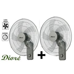 DIORE - PACK 2 Ventilador de pared 5 ASPAS y 50W