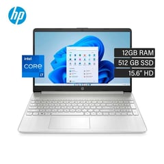 HP - Laptop 15-dy5010la Intel Core i7 12va generacion 12gb 512gb ssd 15.6 HD window 11 Plata