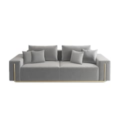 HOGAR & SPACIOS - HYS SOFA 3 CUERPOS MARLIN GRIS CLARO