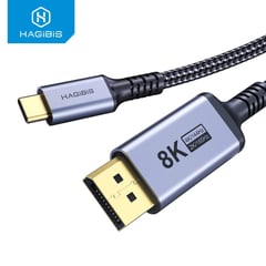 HAGIBIS - Cable DisplayPort DP 1.4 a USB-C 8k 60hz 2metros