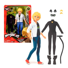 PLAYMATES TOYS - Miraculous Ladybug Adrien Super Hero con traje adicional