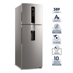 ELECTROLUX - Refrigerador Top Freezer Efficient con AutoSense Inox Look 389L IW43S