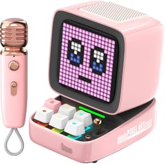 DIVOOM - Parlante Bluetooth Ditoomic Con Mini Karaoke - Rosado