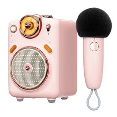 DIVOOM - Parlante bluetooth de karaoke retro Fairy-OK - Rosado