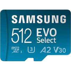 SAMSUNG - Micro SD 512 gb Evo Select Plus + 4k 130 Mb/s U3 A2