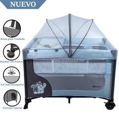 EBABY - Cuna Corral con Cambiador Happy Dream Celeste