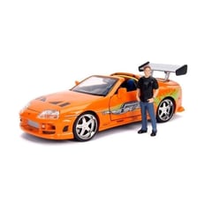 JADA TOYS - TOYOTA SUPRA CON BRIAN RAPIDOS Y FURIOSOS ESCALA 124 METAL