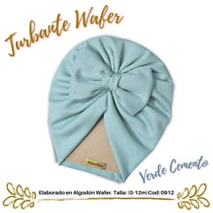 GENERICO - Turbante de bebe en algodon Waffer