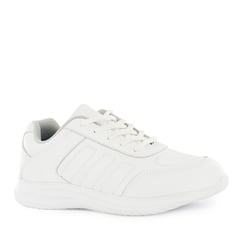 IMPULS - Zapatillas Escolares Unisex Delta05 Cuero Blanco