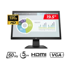 HP - MONITOR P204V 19.5" HD 1600 x 900 A 60HZ 5MS HDMI/VGA