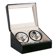 GENERICO - Porta Reloj Watch Winder 4 + 6 Divisiones para Reloj Automático