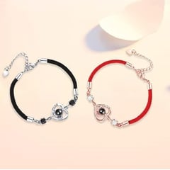 GENERICO - Pulsera brazalete corazón para parejas 100 formas de decir "Te amo"