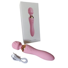 GENERICO - VIBRADOR ROSA 2 EN 1 RECARGABLE