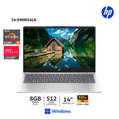 Laptop 14-EM0014LA Ryzen 5 7520U/ 8GB Ram/ 512 GB SSD / 14” FHD / Wind / 802M2LA