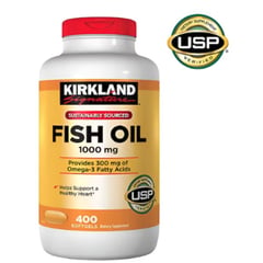 GENERICO - OMEGA 3 FISH OIL ACEITE DE PESCADO KIRKLAND- 400 CÁPSULAS LIQUIDAS