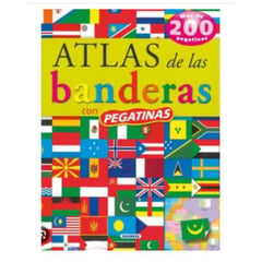 GENERICO - Libro Infantil Atlas de Banderas con Pegatinas