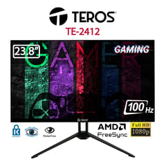 TEROS GAMING - Monitor TE-2412S Full HD IPS 100HZ 1ms PLano Negro