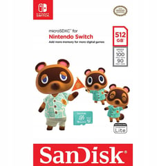 SANDISK - Memoria Micro Sdxc De 512 Gb Nintendo Original