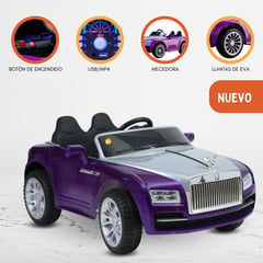 GENERICO - Carro a Batería para Niños «ROLL ROYS» Purple