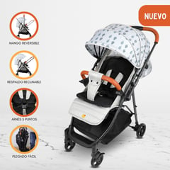 JUGUETERIA RINCON INFANTIL - Coche Cuna de Paseo para Bebés «FOREST» Gray