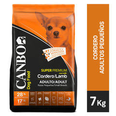 CANBO - PERROS ADULTOS 7 KG - RAZA PEQUEÑA - CORDERO (NARANJA)