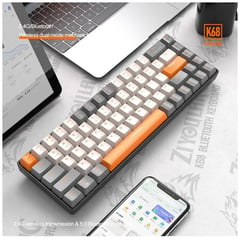 GENERICO - Teclado mecánico inalámbrico con Bluetooth, 68 teclas modelo K68