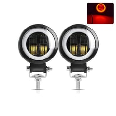 JET - Faro Led Superpotente Ojo De Ángel 7cm 20w Lupa 6d Aro Rojo