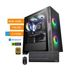 VASTEC - Computadora PC Gamer HERO i7-14700,32GB,1TB,RTX 3060 12GB,Windows 11 home