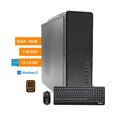 VASTEC - Computadora SILVER i3-13100, 16GB, 1TB SSD, Windows 11 Home