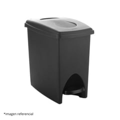 DISA SOLUCIONES ECOEFICIENTES - PAPELERA PEDAL NEGRO 10 LITROS