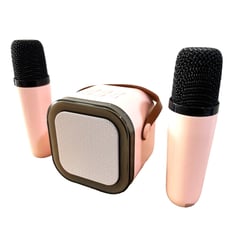 GENERICO - MINI KARAOKE PORTATIL DOBLE MICROFONOO ALCANCE 10 M BLUETOOH Y USB