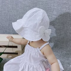 KAST PE - Sombrero Ala Ancha para niña Bebé Aitana 48-50cm - Blanco
