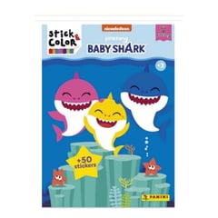 GENERICO - Libro Infantil Baby Shark Libro para colorear Stickers