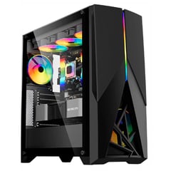 TEROS - Case Gamer TE1174N Mid Tower Negro USB 30 USB 20 Audio