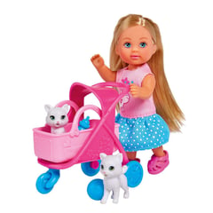 EVI LOVE - MUÑECA Gato con Coche y Accesorios