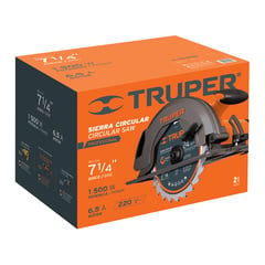 TRUPER - Sierra circular, 7-1/4", profesional, 220 V, 1500 W