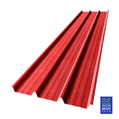 GENERICO - Techos Metalicos Aluzinc TR4 Rojo 040mm de 105cm x 600cm de largo