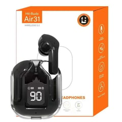 GENERICO - Audífonos AIR31 Bluetooth Reducción de Ruido HiFi LED Negro