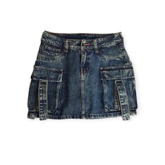 GENERICO - Falda Short Cargo en Jean Comodidad y Estilo en Movimiento