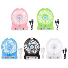 OEM - Mini ventilador con luz vía USB colores variados