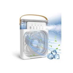 GENERICO - VENTILADOR HUMIDIFICADOR PORTÁTIL CON AIRE ACONDICIONADO BLANCO 3 EN 1