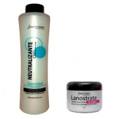 LANOSTERIN - Pack crema Alisadora Para Cabello y Neutralizante Fijador Mk