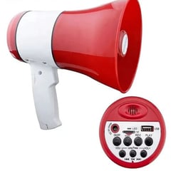 GENERICO - Megafono Con Grabacion de Voz 35W Color Rojo