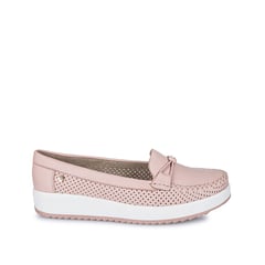 VIALE - Zapato Mocasín Casual Mujer Cuero Rosa Bb