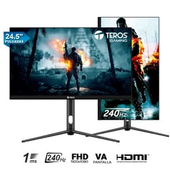 TEROS GAMING - Monitor Gamer Teros TE-2410G VA FHD 240Hz 1ms Adaptive Sync